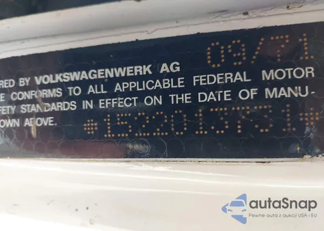 1972 Volkswagen Beetle из США, поврежденный, VIN 1522013731